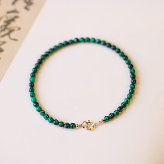 3mm Malachite Green Bracelets Mall Crystal